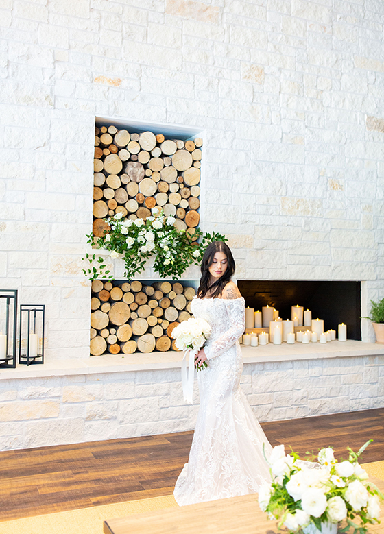 Bride Wood White Brick Fireplace Hidden Pines Lake Houston